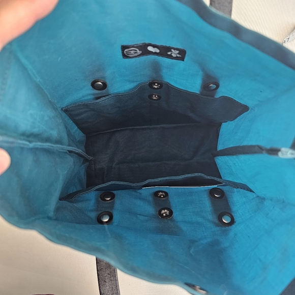Miss Babs x Blue Spring Craft Waxed Canvas Tote No. 2 “On The Go” Teal Bag - Picture 12 of 16